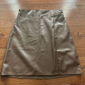 Faux Leather Skirt